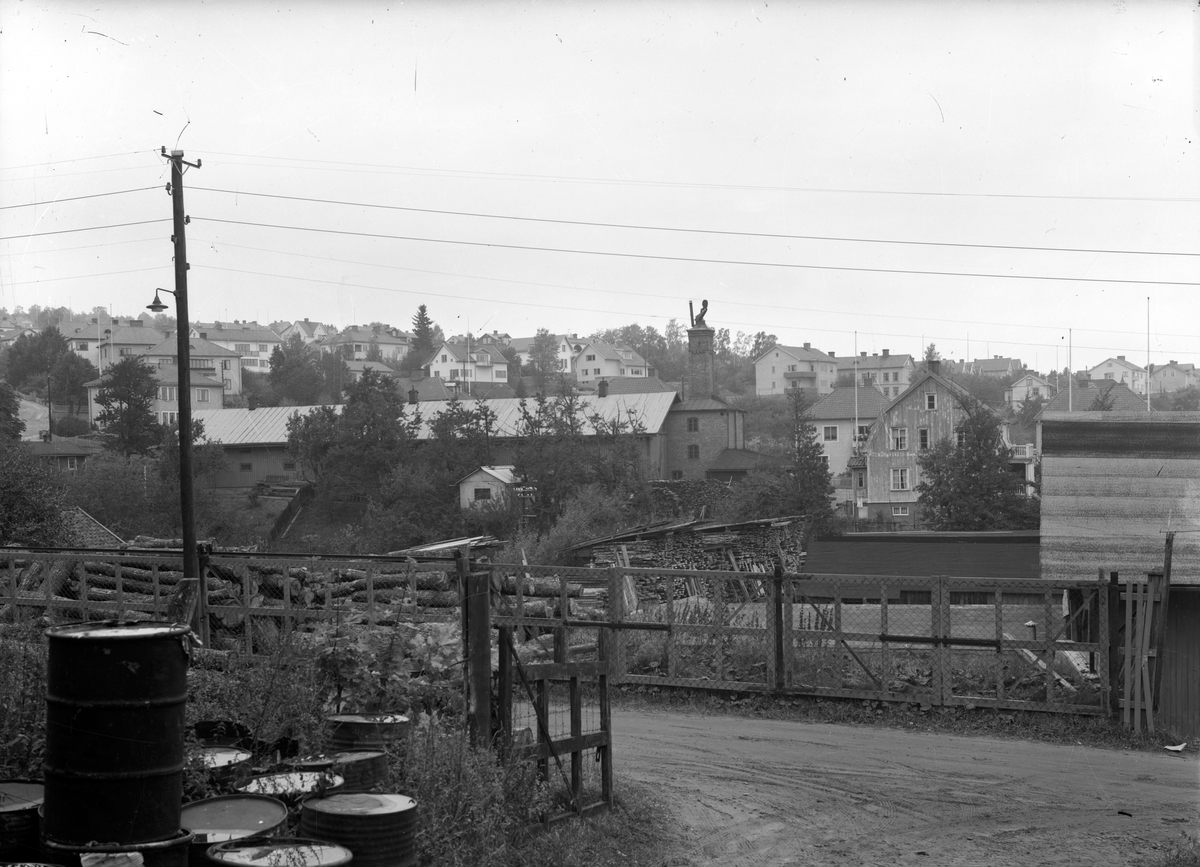 Bymarken i Jönköping. Bilden tagen från söder över Maltfabriken på Trollhättegatan.