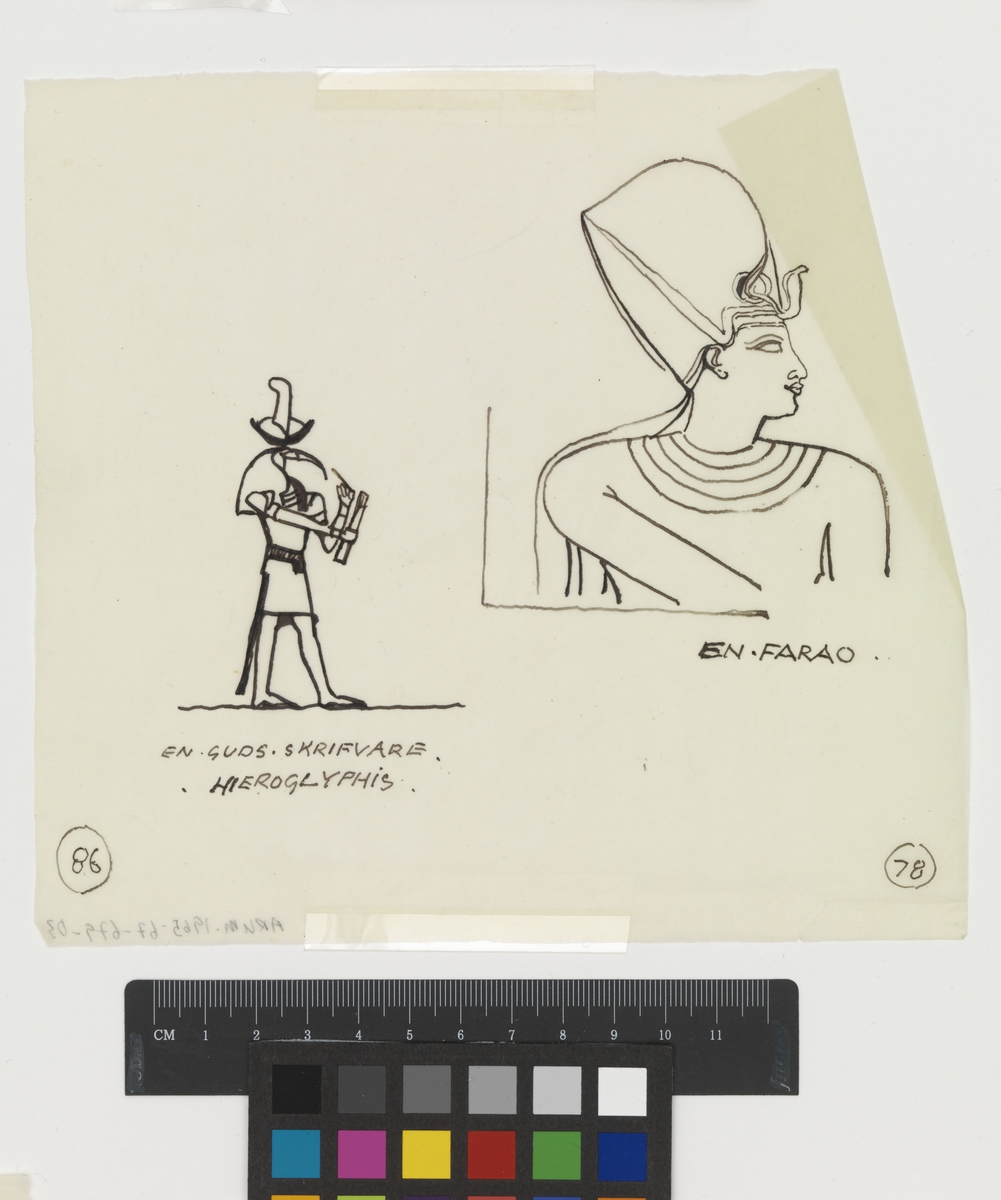 AIDA, scenografi och kostym. En guds skrifvare Hieroglyphis "En farao".