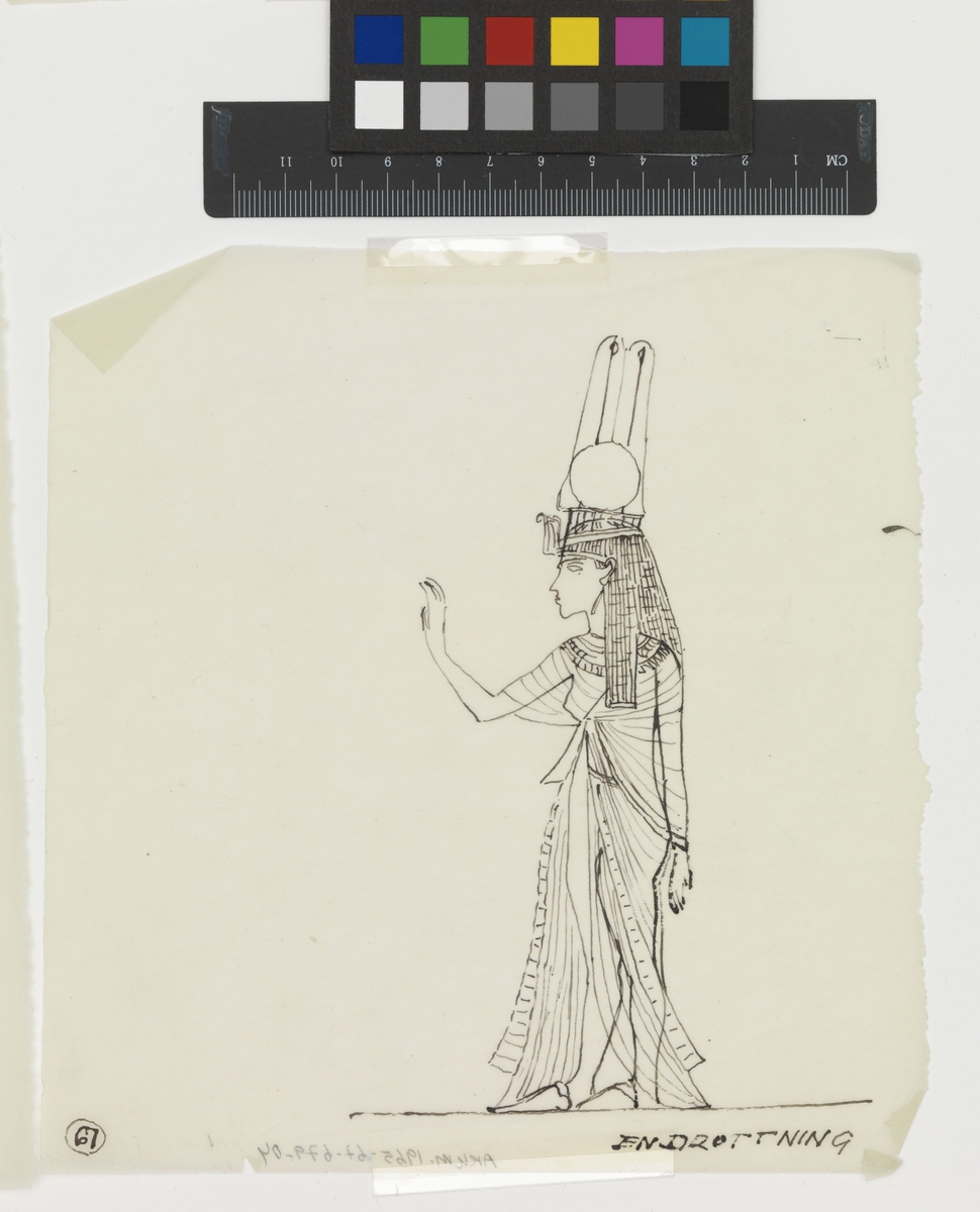 AIDA, scenografi och kostym. En guds skrifvare Hieroglyphis "En drottning".