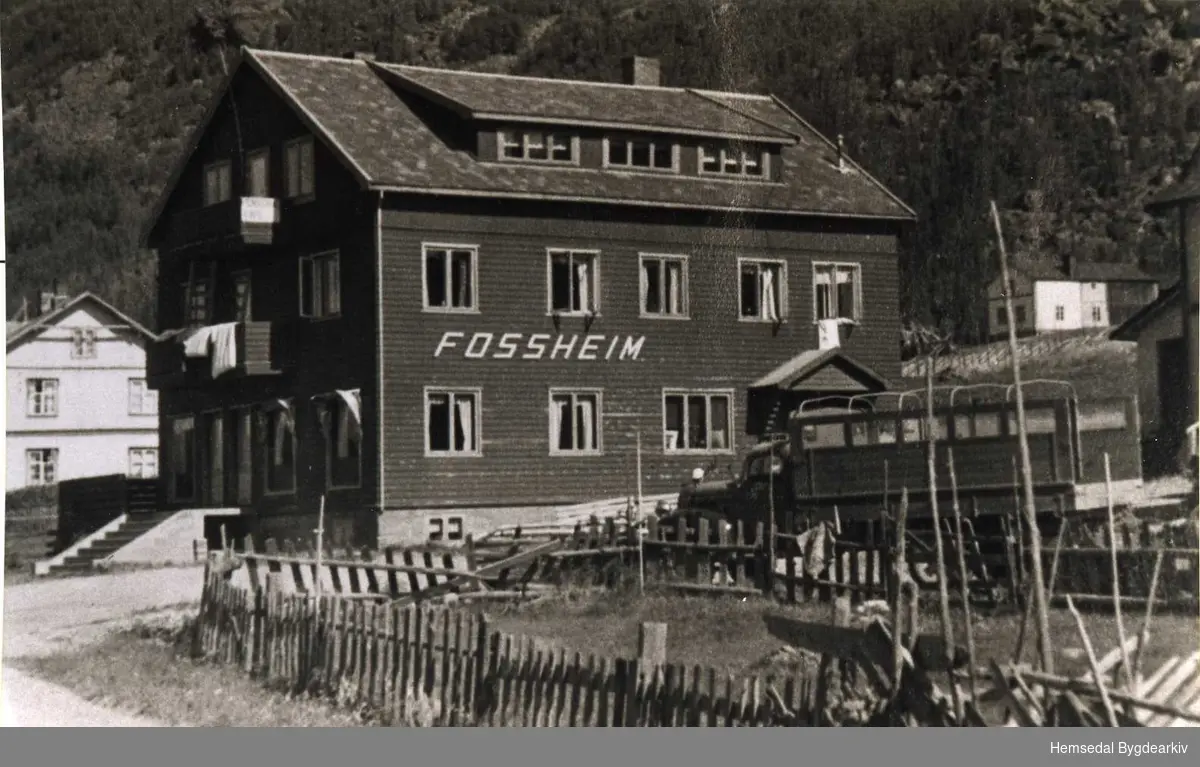 Fossheim Hotell, Ullsåk i Hemsedal, ca. 1949.