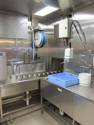 Vaskefløyen med oppvaskmaskin i kjøkkenet på Statfjord A.