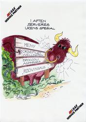 Illustrert aftenmeny fra Statfjordfeltet.

Tegnet av Randi