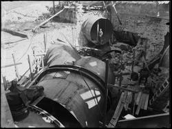 Hafslund A/S i Skjeberg, 1936. Interiør fra kraftstasjon. En