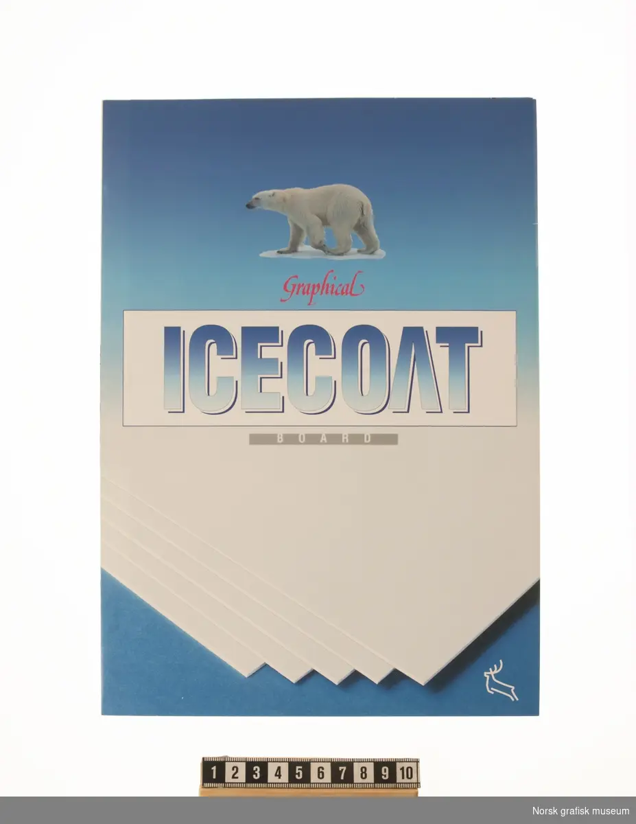 Brosjyre om produktet "Graphical Icecoat Board" fra Rena Kartonfabrik A/S.