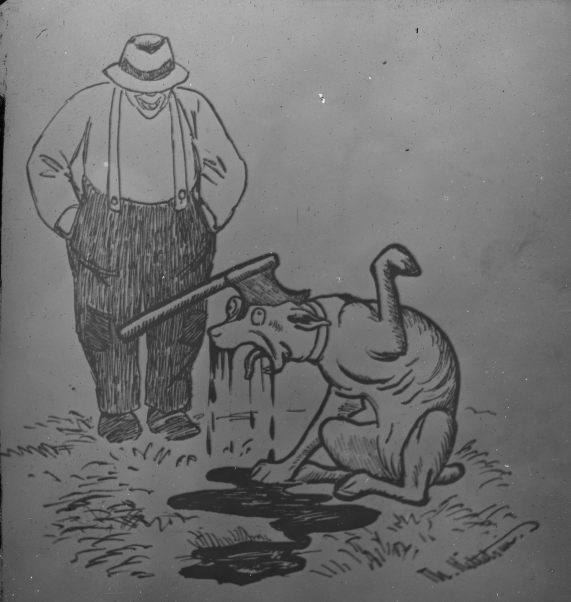 Hundemordet. Fortelling av Johan Hermann Wessel, tegninger av Theodor Severin Kittelsen