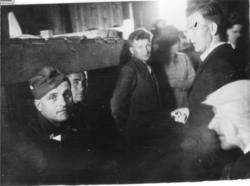 Namsos. Interiør fra russerleiren.