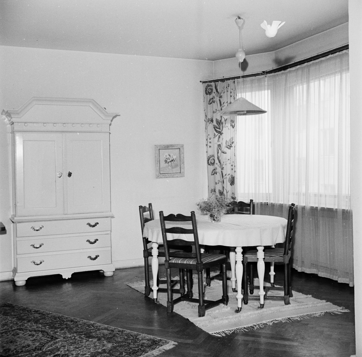 Interiör i kommunalrådet Ola Nyquists hem, Uppsala 1965