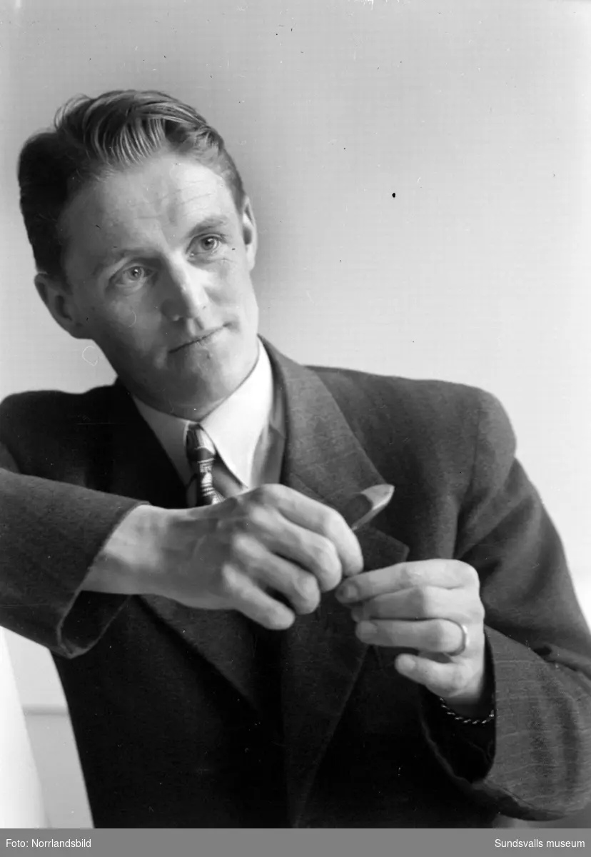 Affärsman T. Hellström. Porträttbild.