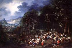 Johannes døperen preker for folket [Maleri]