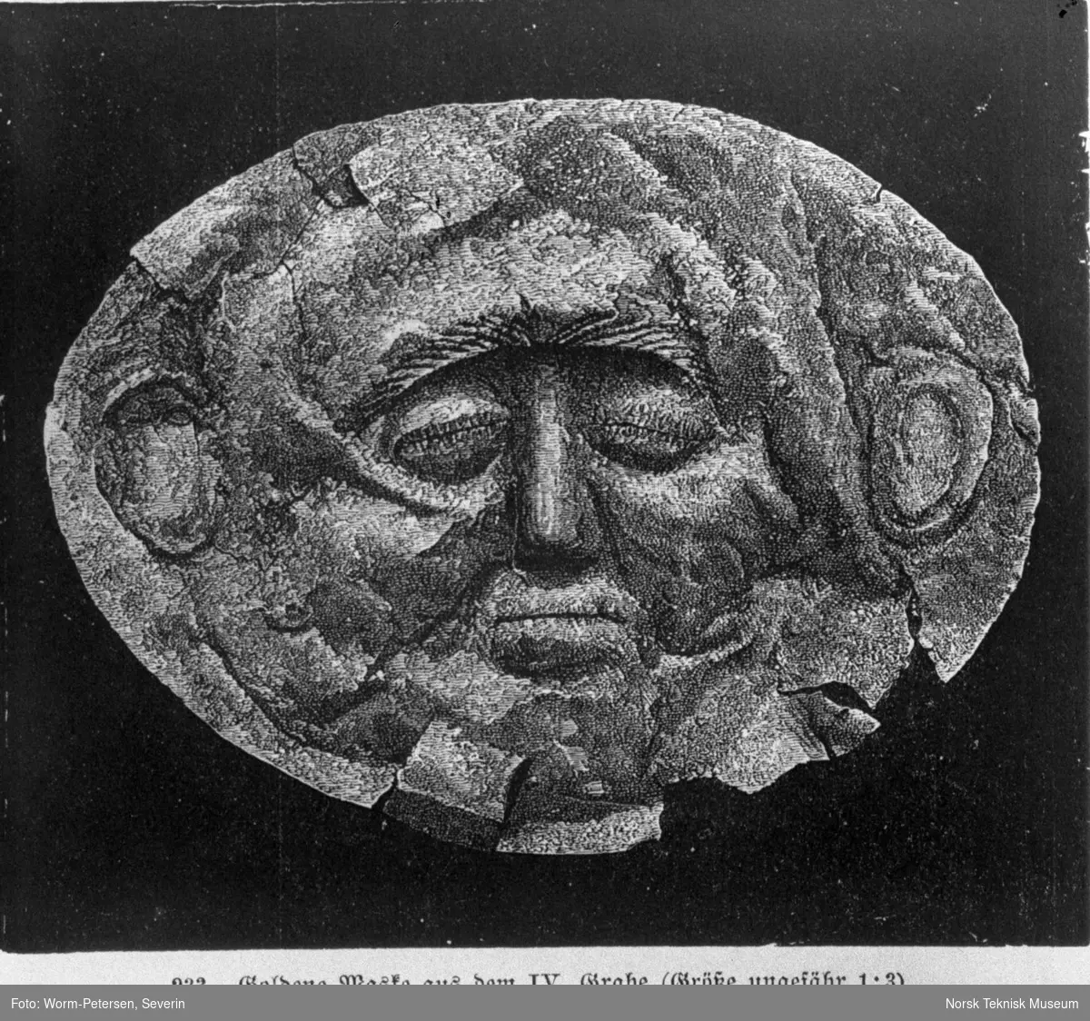 Troja; gullmaske fra grav