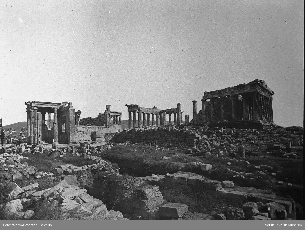 Akropolis-ruinene fra nordvest, Athen