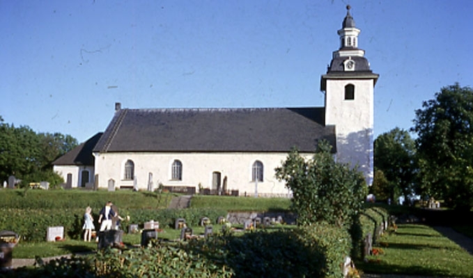 Snavlunda kyrka, exteriör, 1965-08.