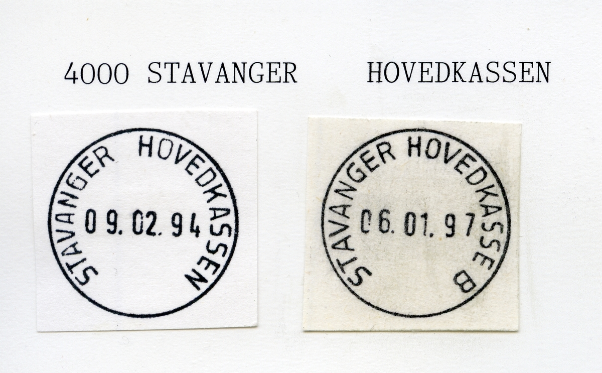 Stempelkatalog  4000 Stavanger, Stavanger kommune, Rogaland
(Tatt med reiseavdelingene  Stavanger-Egersund, Jærbanen og Ryfylke)