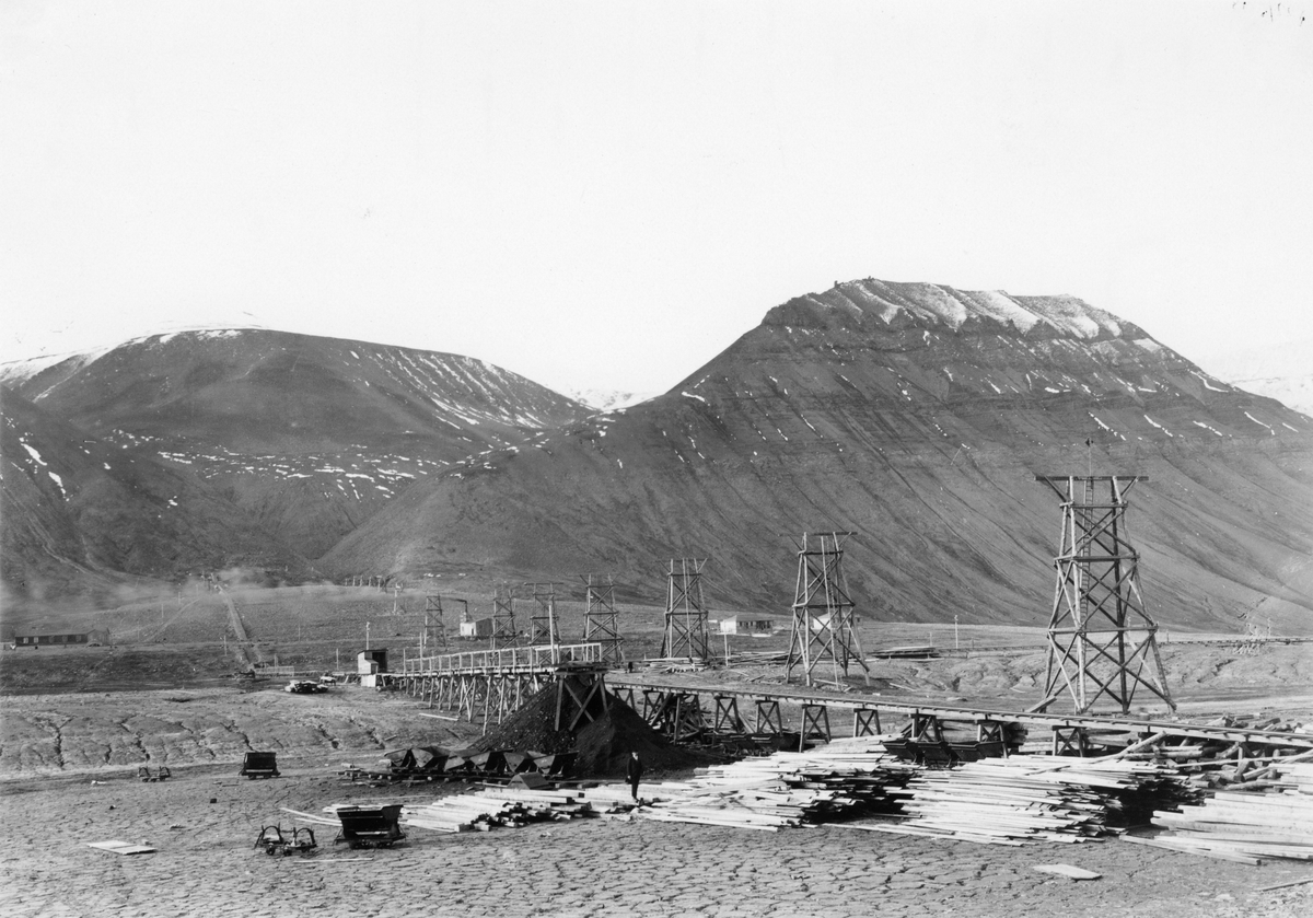 Sveagruvan. Transportbanor och kolupplag 1919 Spetsbergen