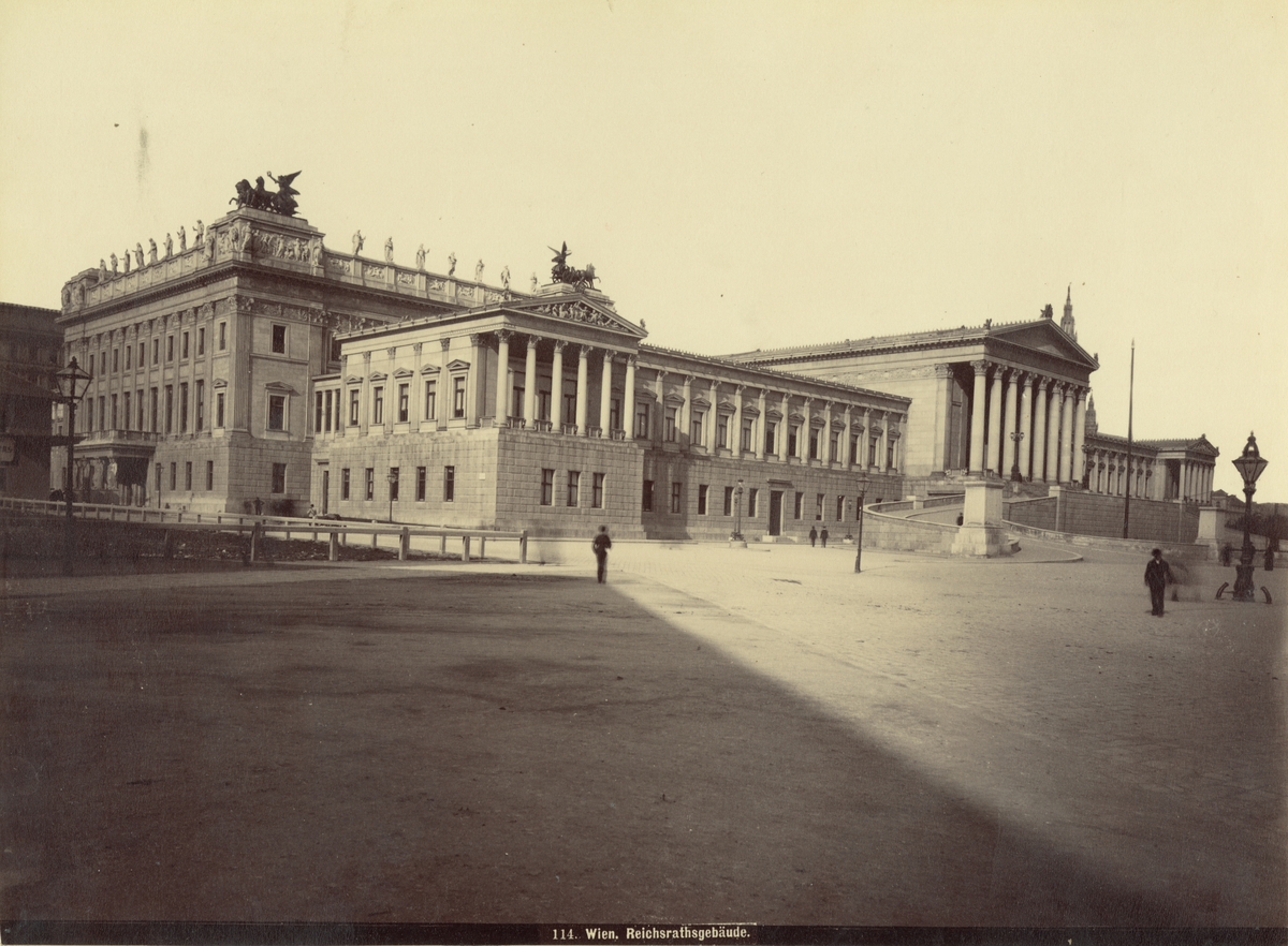 Rikstadshuset Reichstagsgebäude i Wien, 1886.