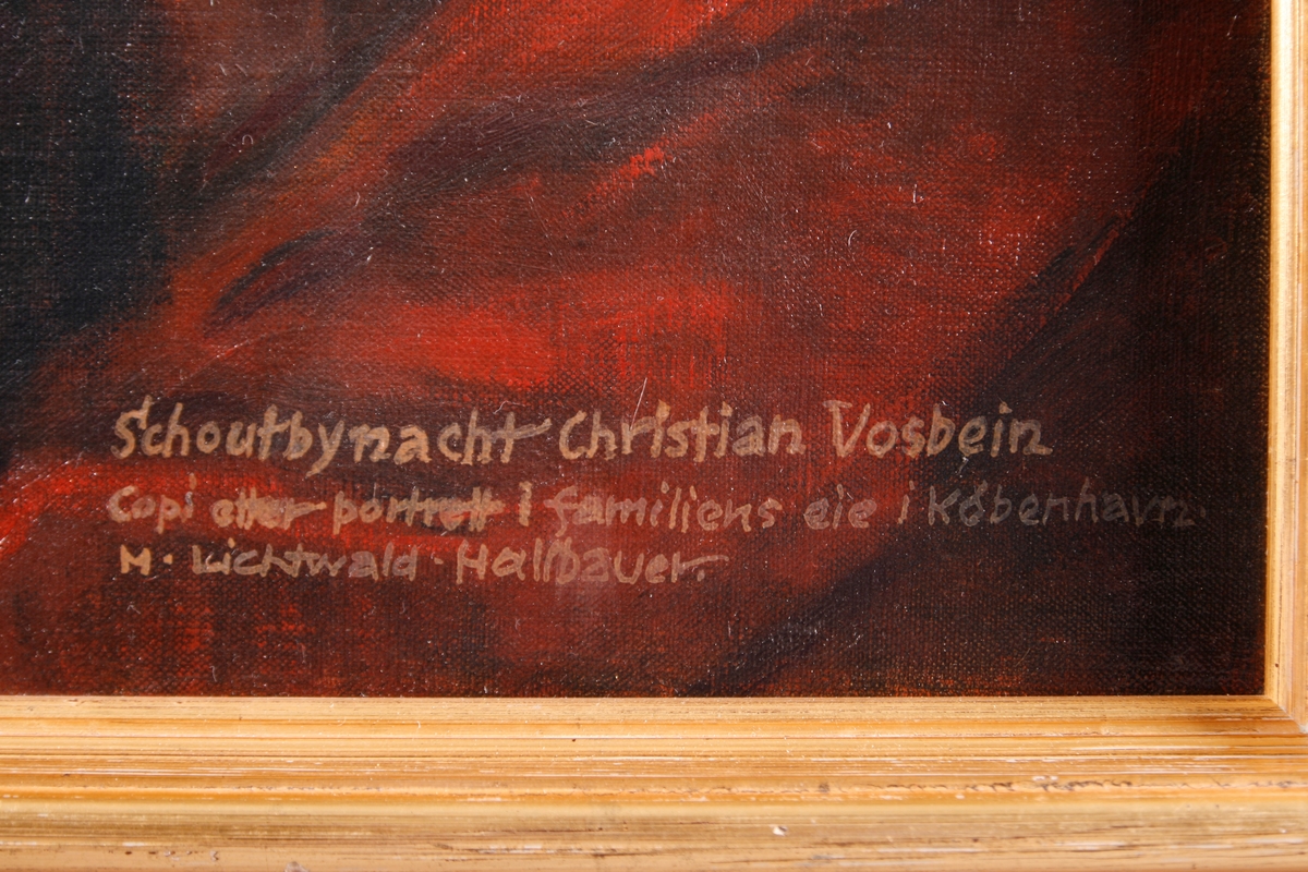 Portrett av Schoutbynacht Christian Vosbein.
