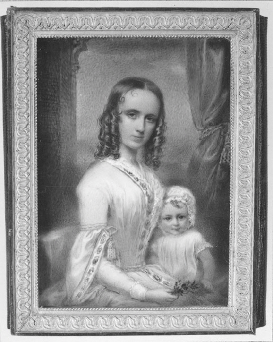 Emilie Högqvist, 1812-1846, och hennes son Max