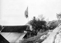 Flagget til topps i Milnveien 14 på Gomalandet i Kristiansun