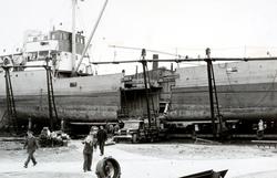 Foto fra Storvik mekaniske verksted på Dale, Nordlandet i Kr