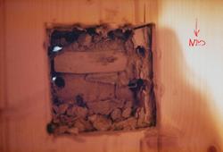 Hovedgjennomboring av vegg i Milnbrygga på Gomalandet i Kris