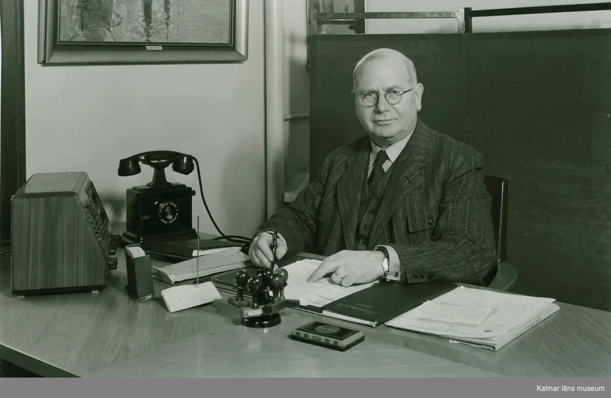 Dir. Sigismund Furstenberg. Ägare och chef för Sig. Levin, Kalmar 1940-talet.