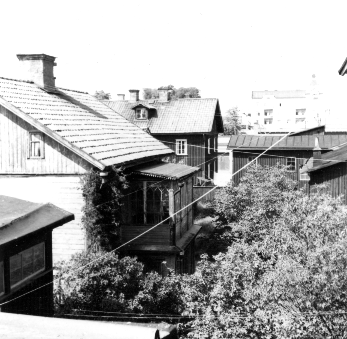 Bild inifrån kvarteret Orren i Viken tagen 1960.
