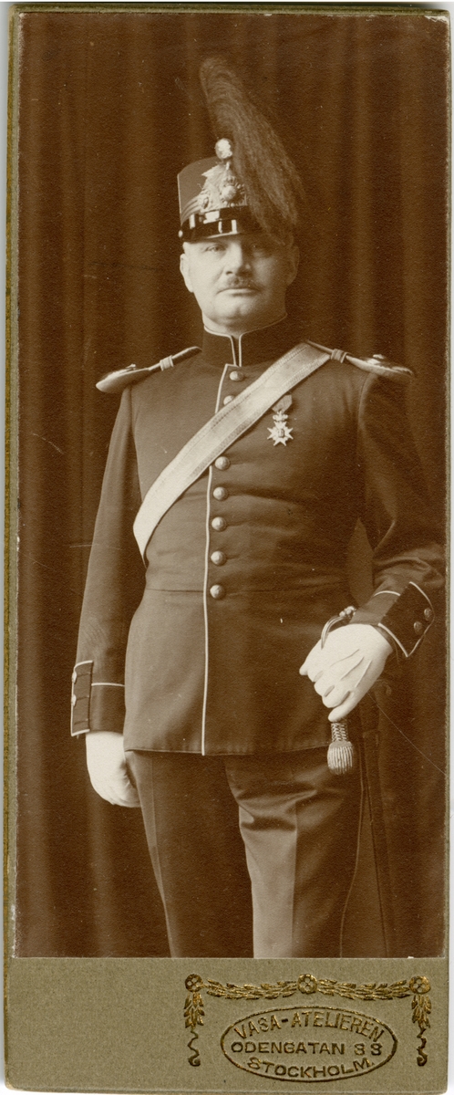 Porträtt av Lars Gustaf Laurentius Regnér, bataljonsveterinär vid Svea trängkår T 1.