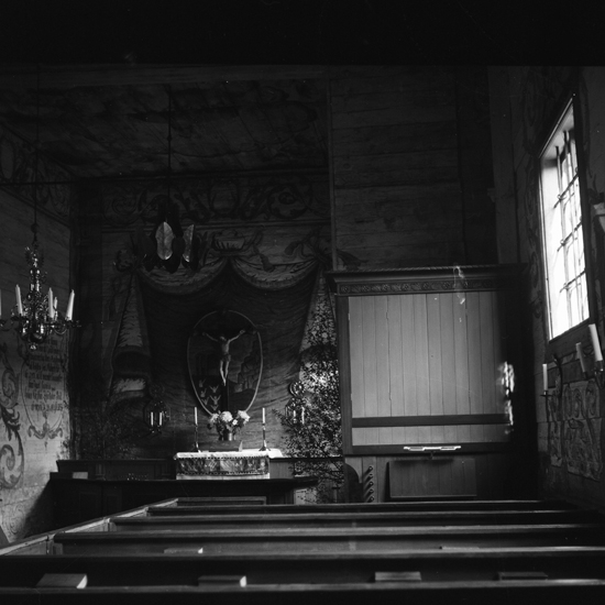 Granhults kyrka. 1972. Vy mot koret.