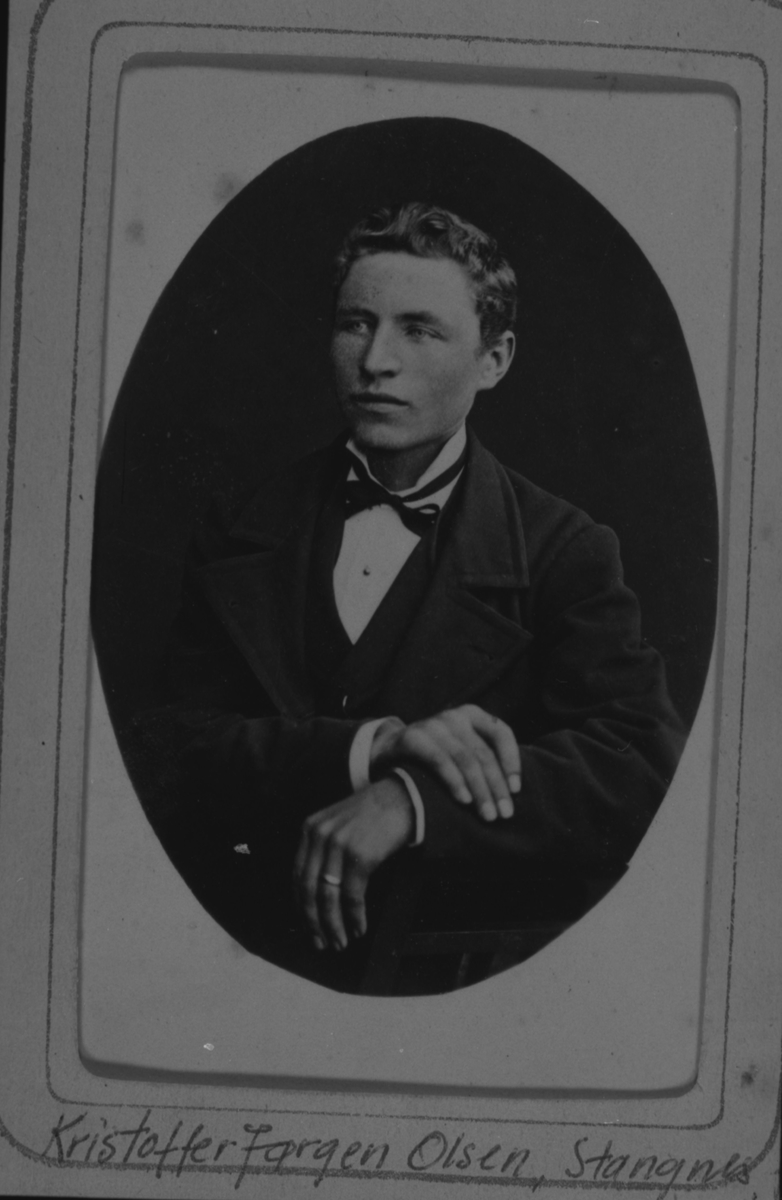 Portrett av Kristoffer Jørgen Olsen, 1875 -1885.