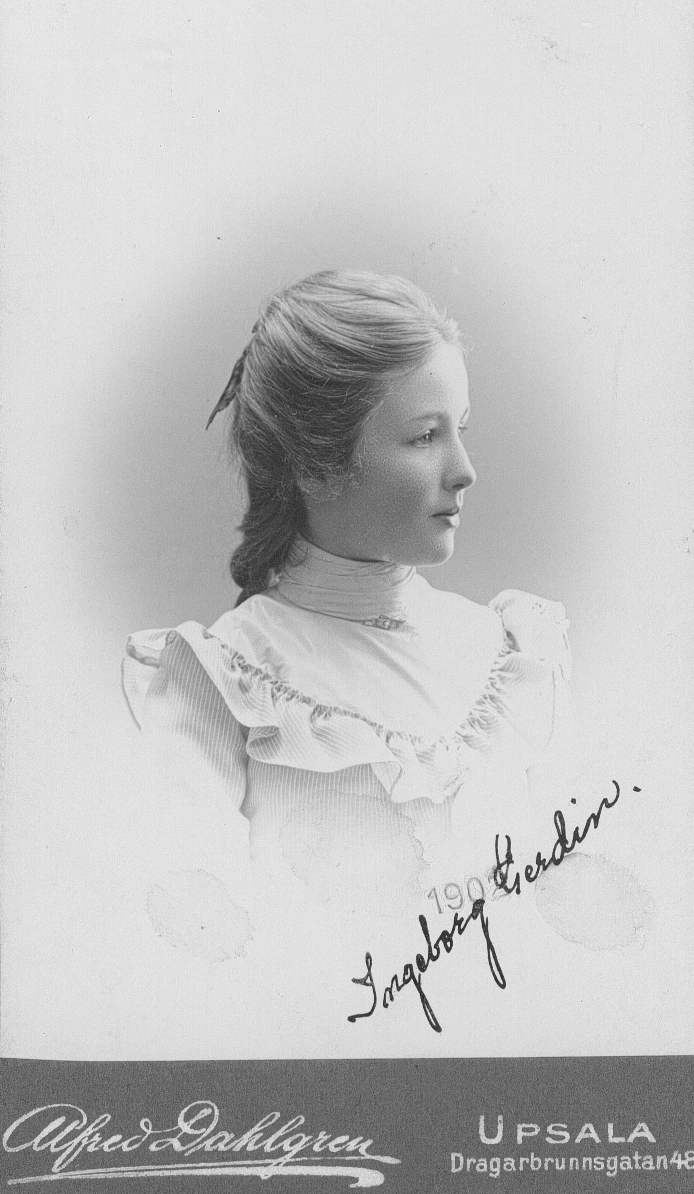 Ingeborg Gerdin, 1902.