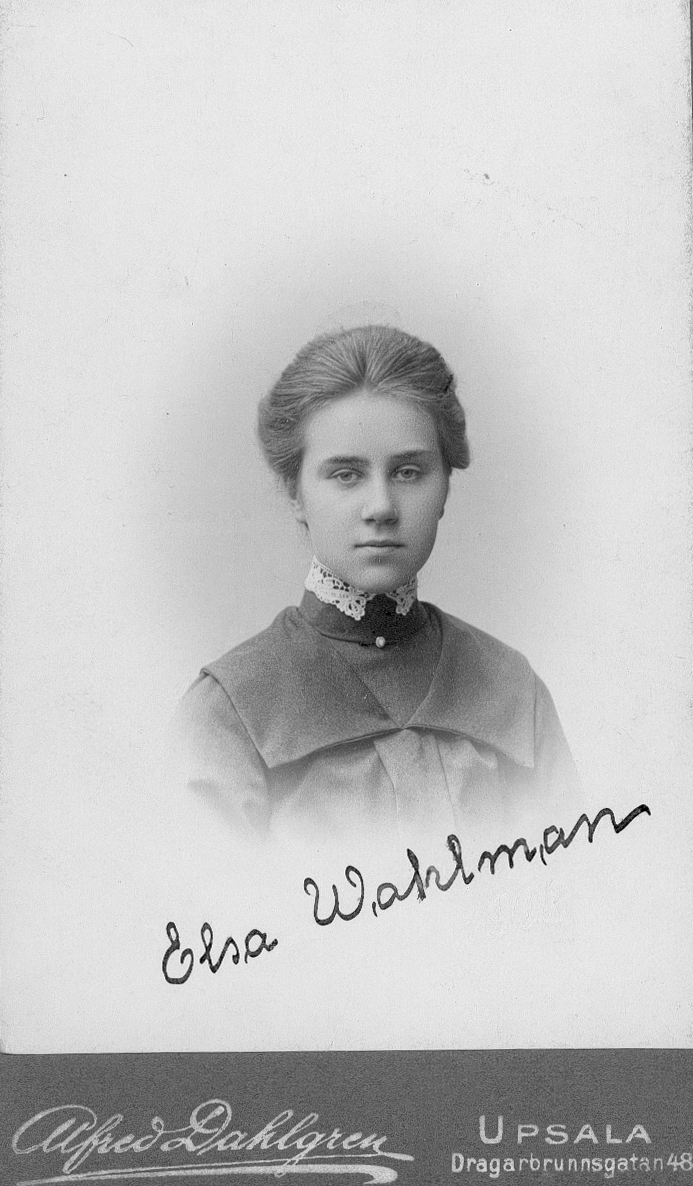 Elsa Wahlman, 1903.
