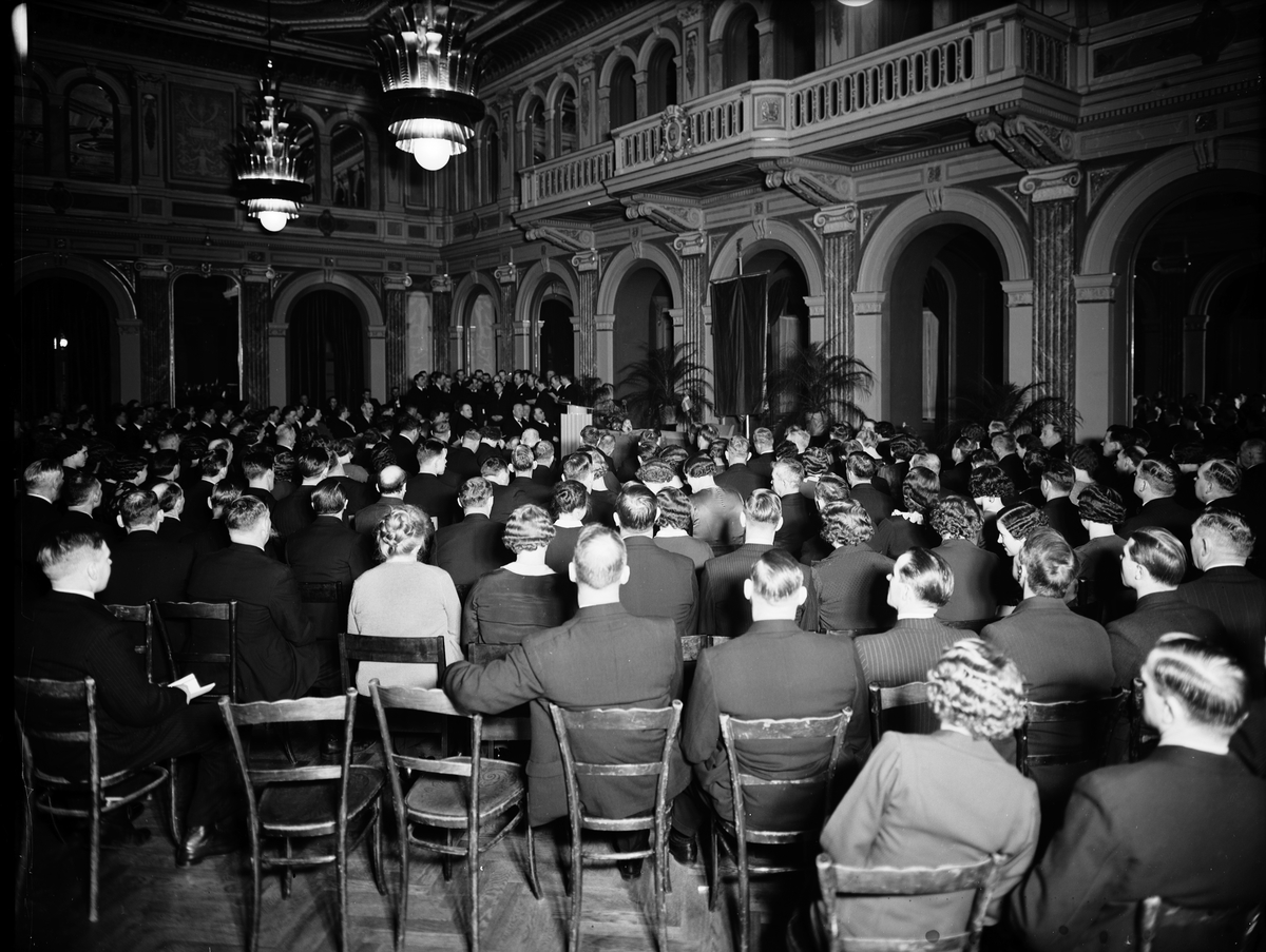 Gävle Stuveriarbetarnas fackförbunds 40 - års jubileum på Stadshuset i Gävle den 16 januari 1938.