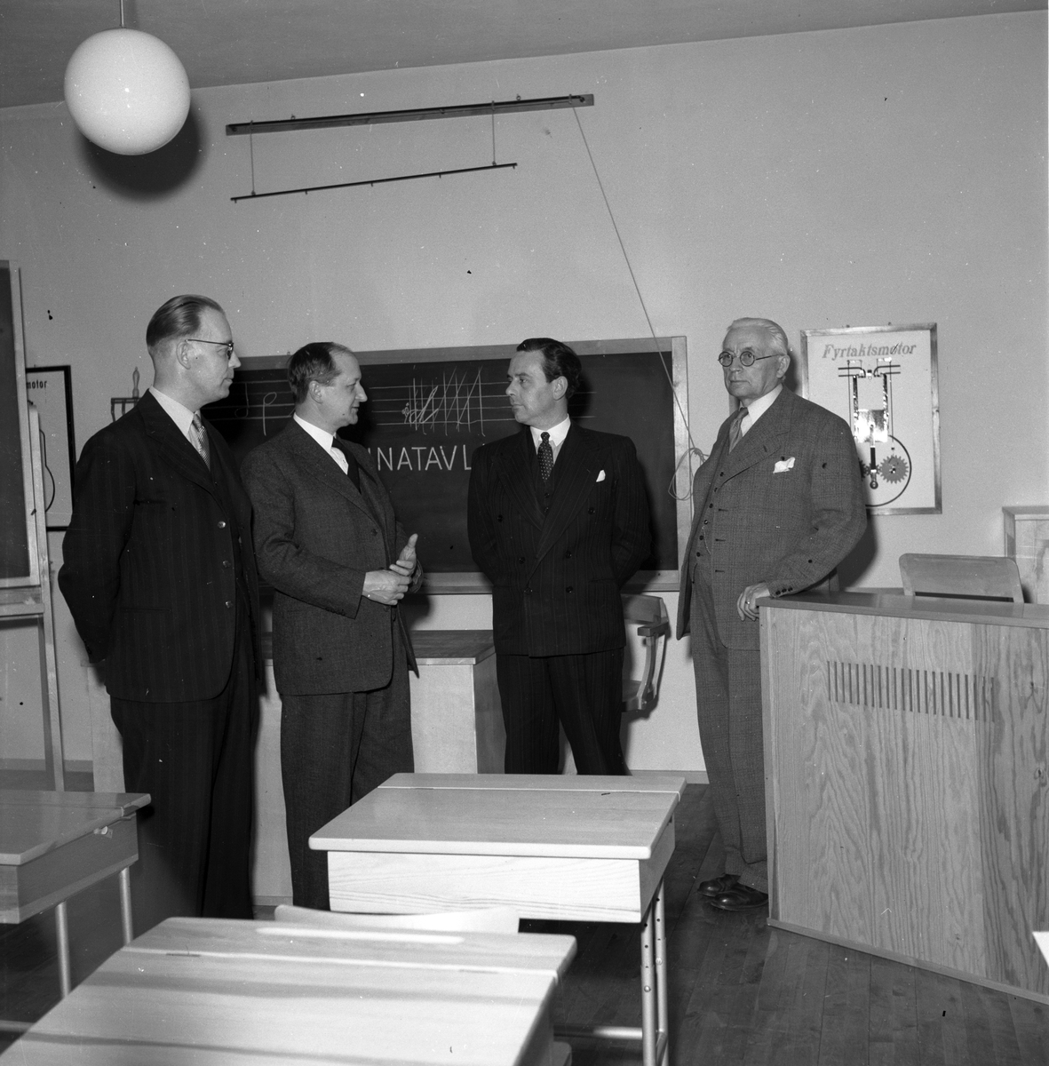 Skriv-och Ritboksaktiebolaget får besök av engelsmän. Februari 1945.