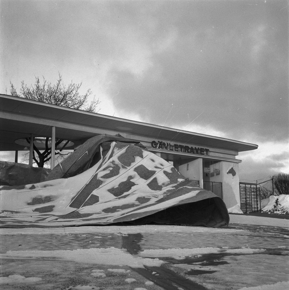 Storm över Gävle. 8 januari 1954.