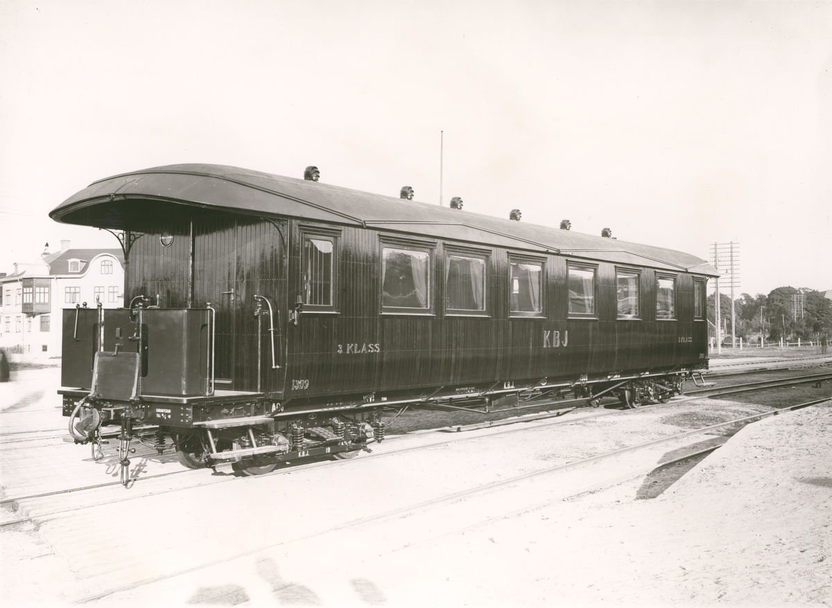 Järnvägsvagn, tillverkad 1917 för Kalmar - Berga av Kalmar Verkstads AB.