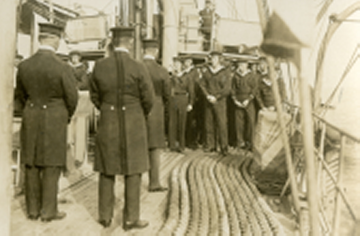 Gåva av Otto von Fieandt.
Korum på Chagul 1914 under bogseringarna av skeppsgossefartygen