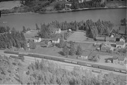 Tretten stasjon, Tretten, Øyer, 28.08.1953, oversiktsbilde, 