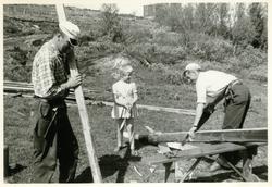 Jørgen Bakken, Ola Veglingsrud og Unni Lineikro. Tatt 1964.