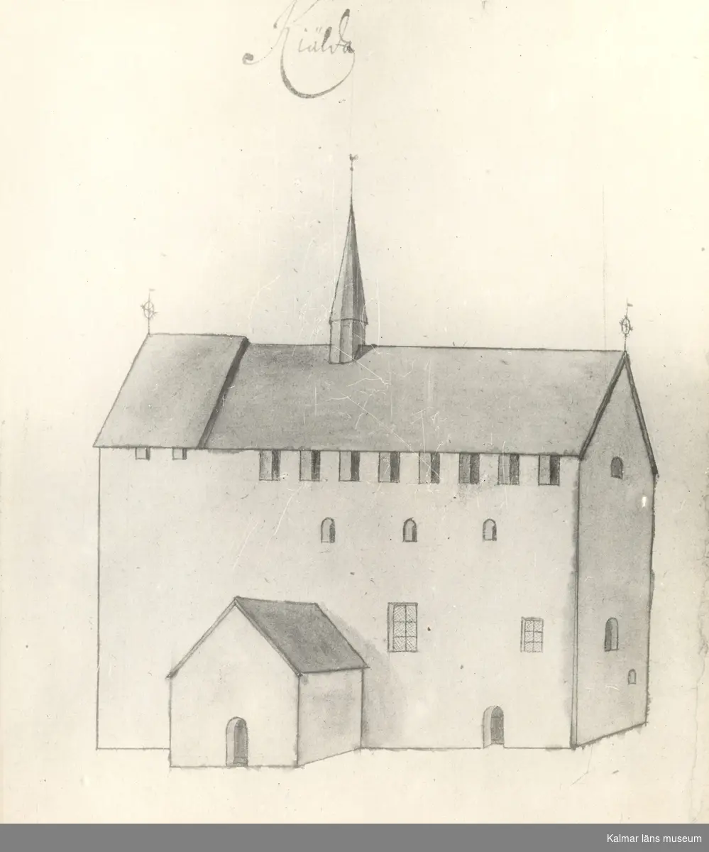 Ölandskyrkor. Serie efter Rhezelius. Petrus Törnewall (trol) 1673.