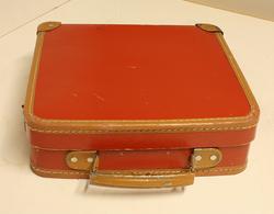 Grammofonplater i koffert,