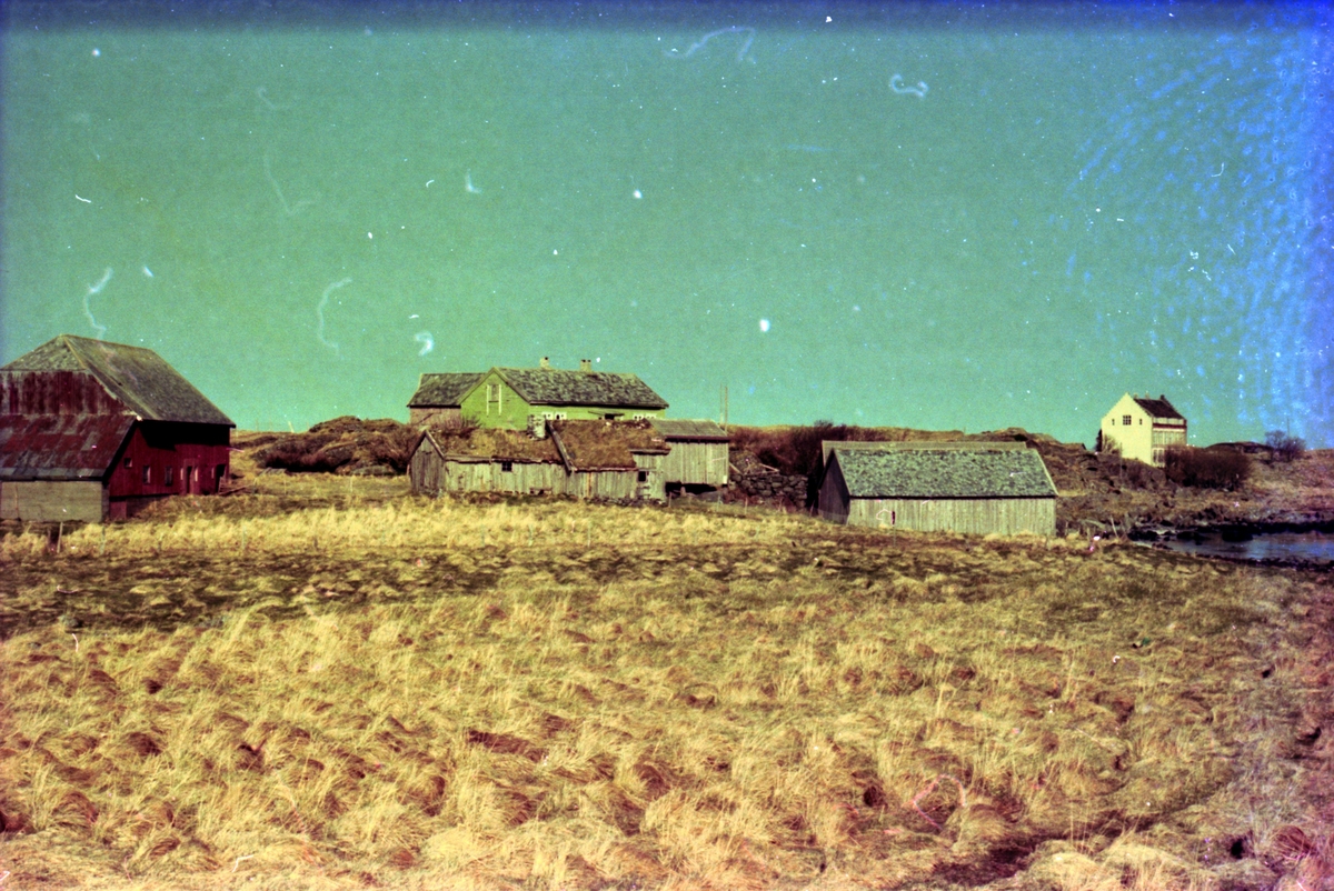 Ei gammal stove på Rasmusgarden på Uksnøya i Sandøy kommune. Bilder fra forskjellige vinkler.