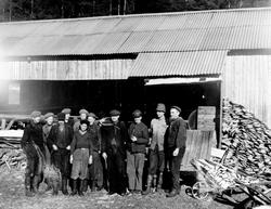 Tårnby sag i Rømskog, mannskapet, ant 1930-åra. Nedlagt ette