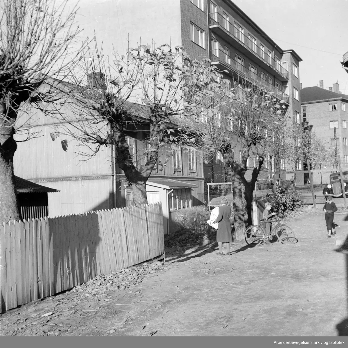 Rodeløkka: Tromsøgata. Oktober 1948