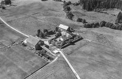 Gården Løkke i Eidsberg, flyfoto 4. august  1951.