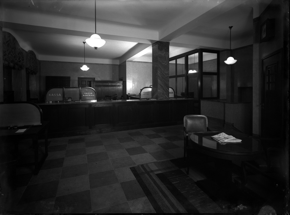 Anonym banklokal i Kalmar 1932.