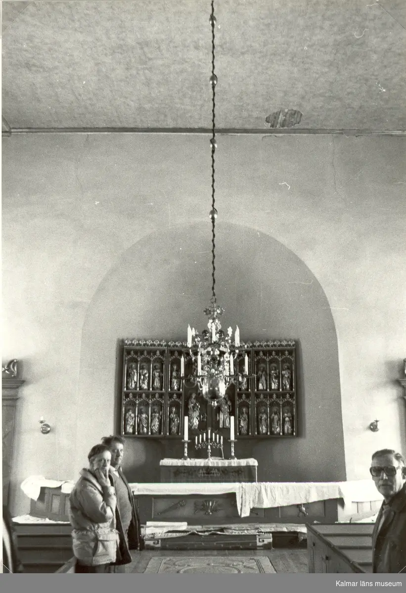 Altarskåpet från 1400-talet i Rumskulla kyrka.