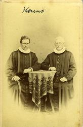 Portrett av presten Koren i Fredrikstad. Far og sønn.