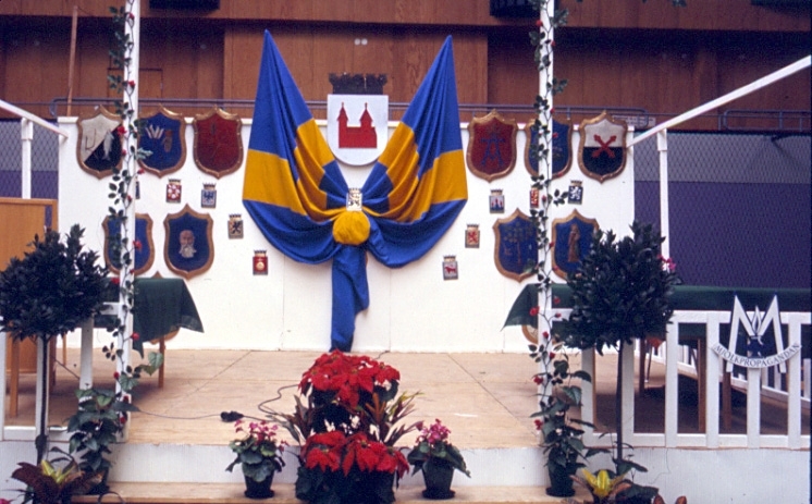 Skara. Mejeriförbundets ostmässa i Idrottshallen 1970.