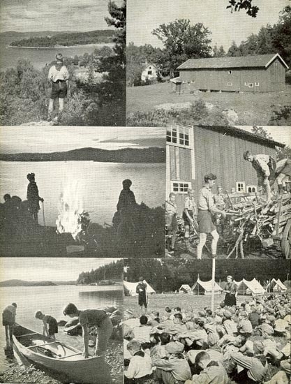 Enligt Bengt Lundins noteringar: "KFUMs västkustgården Sparreviken. Collage 6-Bild".