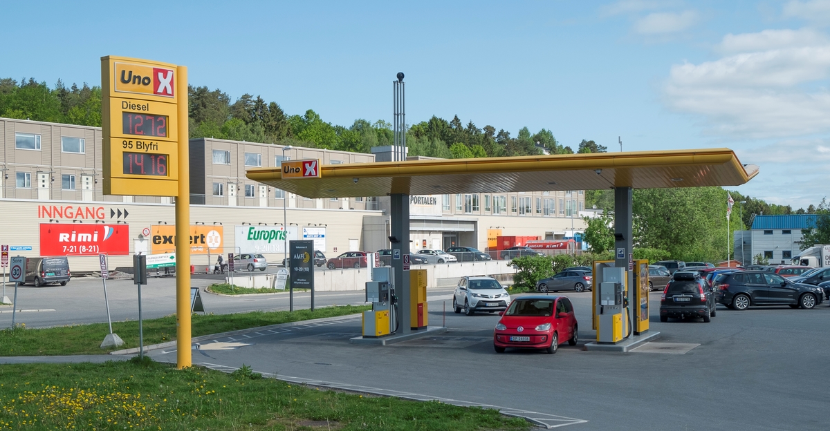Uno X bensinstasjon Holterveien Drøbak Frogn